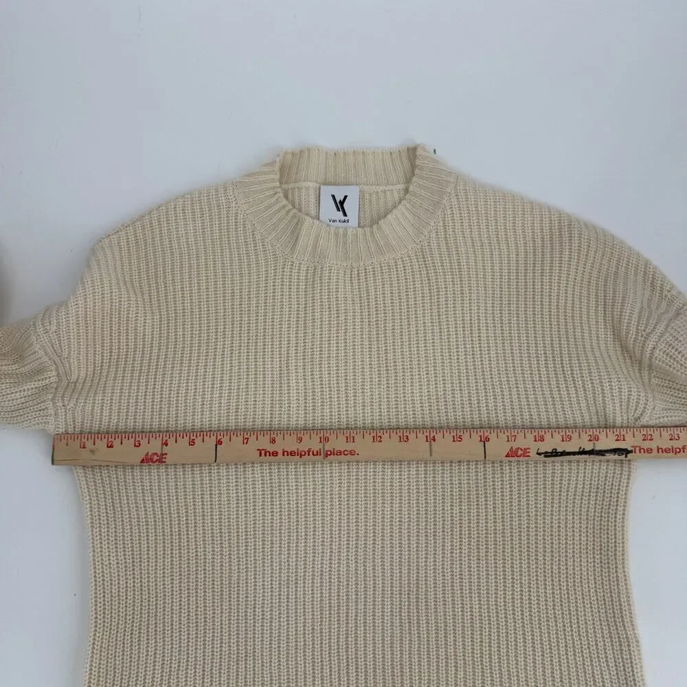 Van Kukil Pure Cashmere Sweater Knit Kashmir Chunky Capsule Quiet Luxury Size XS - Picture 10 of 11